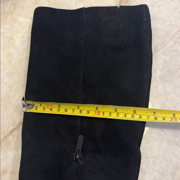 Sam Edelman knee high suede boots with chunky angled unique heel size 8 - Picture 6 of 15